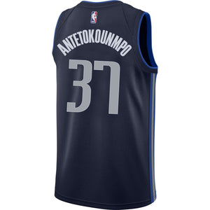 37 - Dallas Mavericks Kostas Antetokounmpo Nike Statement Swingman Jersey - Navy