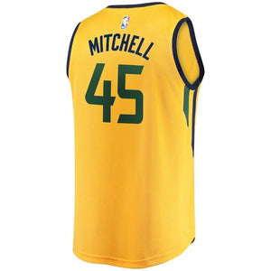 45 - FastBreak Statement Replica Jersey - MensApparelJerseys - Utah Jazz - Mitchell Donovan - Gold