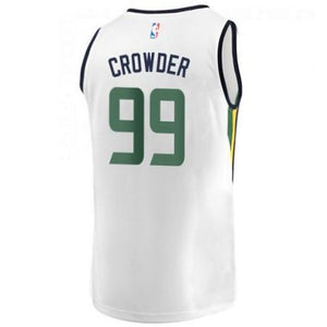 99 - Association Fastbreak Replica Jersey - MensApparelJerseys - Utah Jazz - Crowder Jae - Primary - White