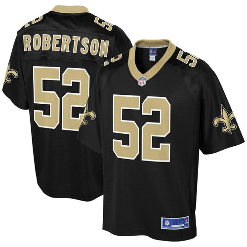 Men' NFL Pro Line Craig Robertson Black New Orleans Saints Player Jersey