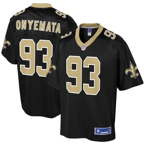 Men' NFL Pro Line David Onyemata Black New Orleans Saints Player Jersey