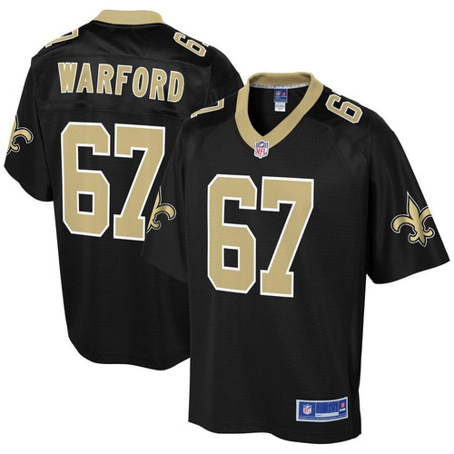 Men' NFL Pro Line Larry Warford Black New Orleans Saints Player Jersey