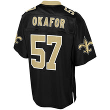 Load image into Gallery viewer, Men&#39; NFL Pro Line Alex Okafor Black New Orleans Saints Player Jersey
