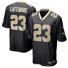Load image into Gallery viewer, Men&#39; Nike Marshon Lattimore Black New Orleans Saints Game Jersey