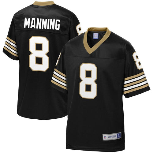 Men' NFL Pro Line Archie Manning Black New Orleans Saints Retired Player Replica Jersey
