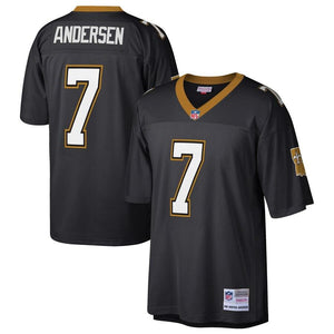 Men' Mitchell & Ness Morten Andersen Black New Orleans Saints Retired Player Replica Jersey