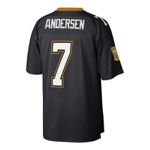Load image into Gallery viewer, Men&#39; Mitchell &amp; Ness Morten Andersen Black New Orleans Saints Retired Player Replica Jersey
