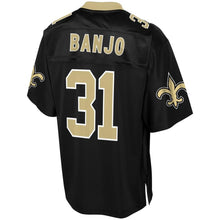 Load image into Gallery viewer, Men&#39; NFL Pro Line Chris Banjo Black New Orleans Saints Team Color Player Jersey