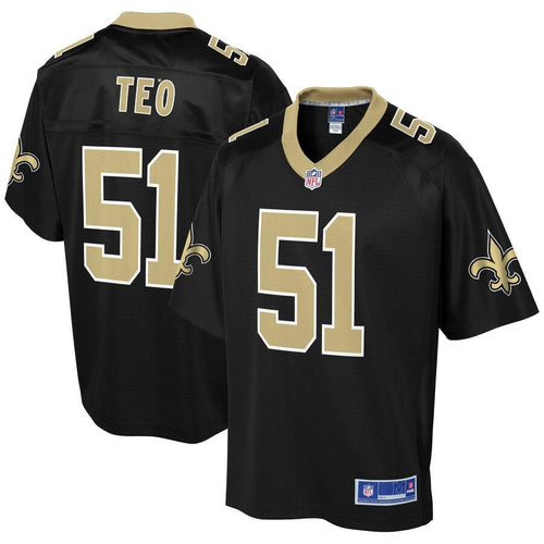 Men' NFL Pro Line Manti Te'o Black New Orleans Saints Team Color Player Jersey