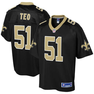 Men' NFL Pro Line Manti Te'o Black New Orleans Saints Team Color Player Jersey