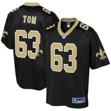 Load image into Gallery viewer, Men&#39; NFL Pro Line Cameron Tom Black New Orleans Saints Team Color Player Jersey