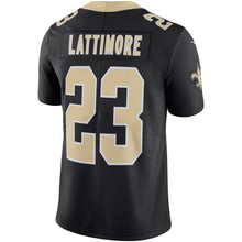 Load image into Gallery viewer, Men&#39; Nike Marshon Lattimore Black New Orleans Saints Vapor Untouchable Limited Jersey
