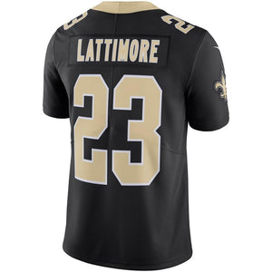 Men' Nike Marshon Lattimore Black New Orleans Saints Vapor Untouchable Limited Jersey