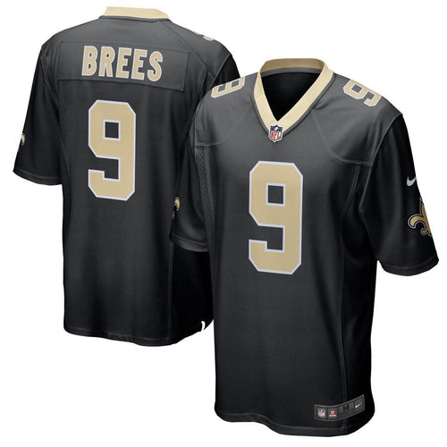 Men' Nike Drew Brees Black New Orleans Saints Team Color Game Jersey