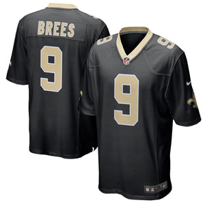 Men' Nike Drew Brees Black New Orleans Saints Team Color Game Jersey