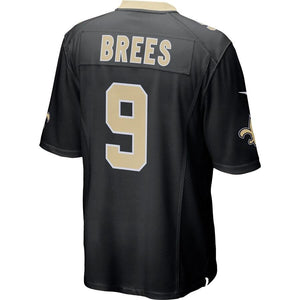Men' Nike Drew Brees Black New Orleans Saints Team Color Game Jersey