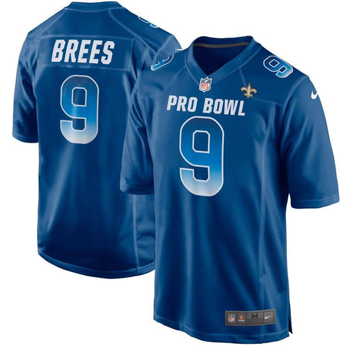 Men' Nike Drew Brees Royal NFC 2019 Pro Bowl Game Jersey