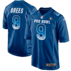 Men' Nike Drew Brees Royal NFC 2019 Pro Bowl Game Jersey