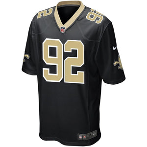 Men' Nike Marcus Davenport Black New Orleans Saints Game Jersey