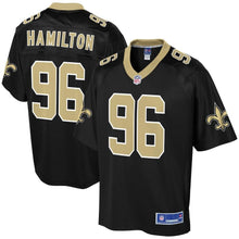 Load image into Gallery viewer, Men&#39; NFL Pro Line Woodrow Hamilton Black New Orleans Saints Player Jersey