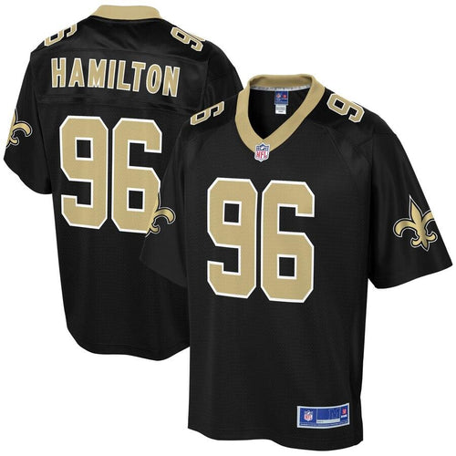 Men' NFL Pro Line Woodrow Hamilton Black New Orleans Saints Player Jersey