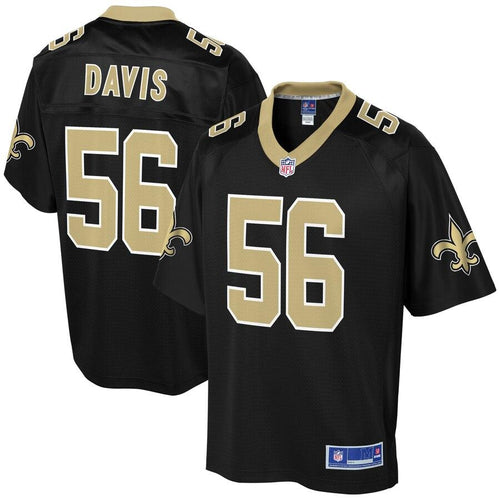 Men' NFL Pro Line Demario Davis Black New Orleans Saints Player Jersey