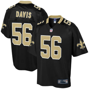 Men' NFL Pro Line Demario Davis Black New Orleans Saints Big & Tall Player Jersey