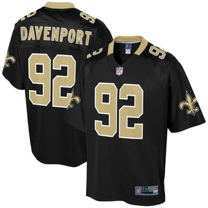 Men' NFL Pro Line Marcus Davenport Black New Orleans Saints Big & Tall Player Jersey