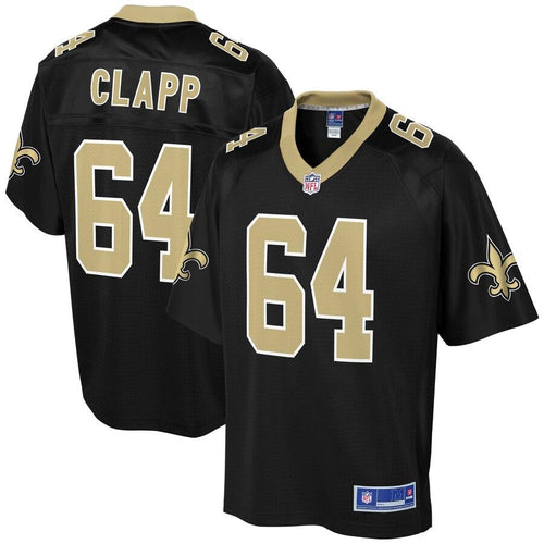 Men' NFL Pro Line Will Clapp Black New Orleans Saints Player Jersey