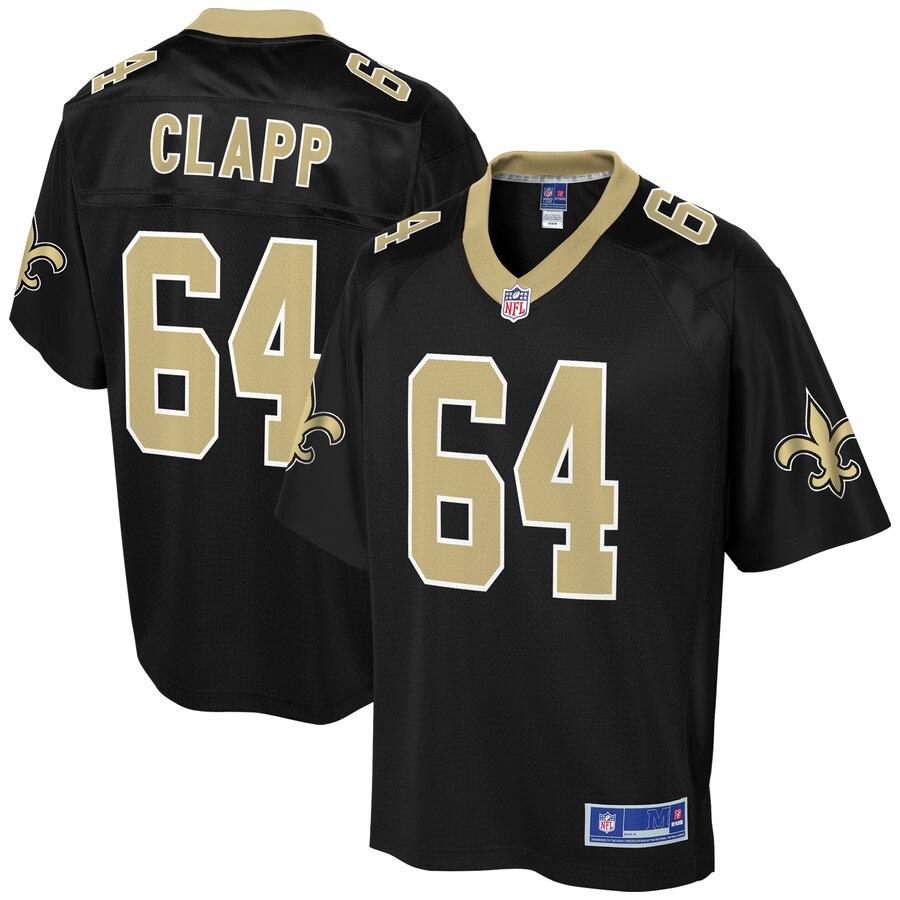 Men' NFL Pro Line Will Clapp Black New Orleans Saints Player Jersey
