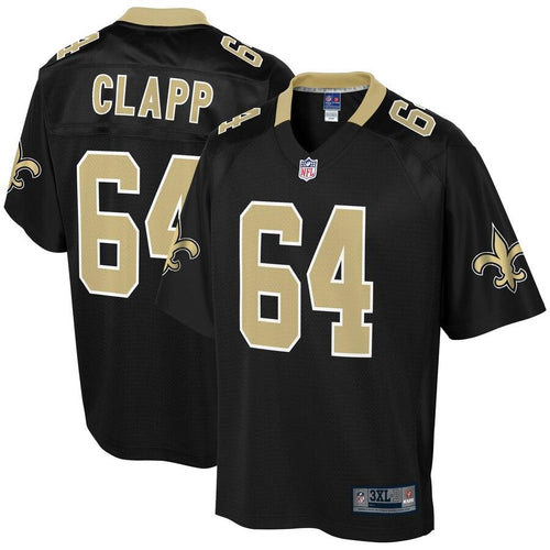 Men' NFL Pro Line Will Clapp Black New Orleans Saints Big & Tall Player Jersey