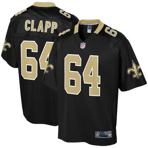 Men' NFL Pro Line Will Clapp Black New Orleans Saints Big & Tall Player Jersey