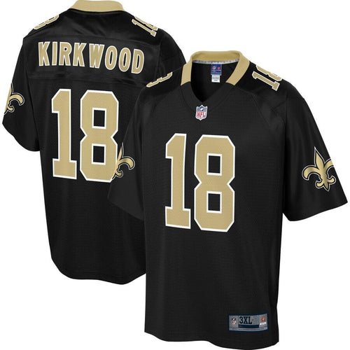 Men' NFL Pro Line Keith Kirkwood Black New Orleans Saints Big & Tall Player Jersey