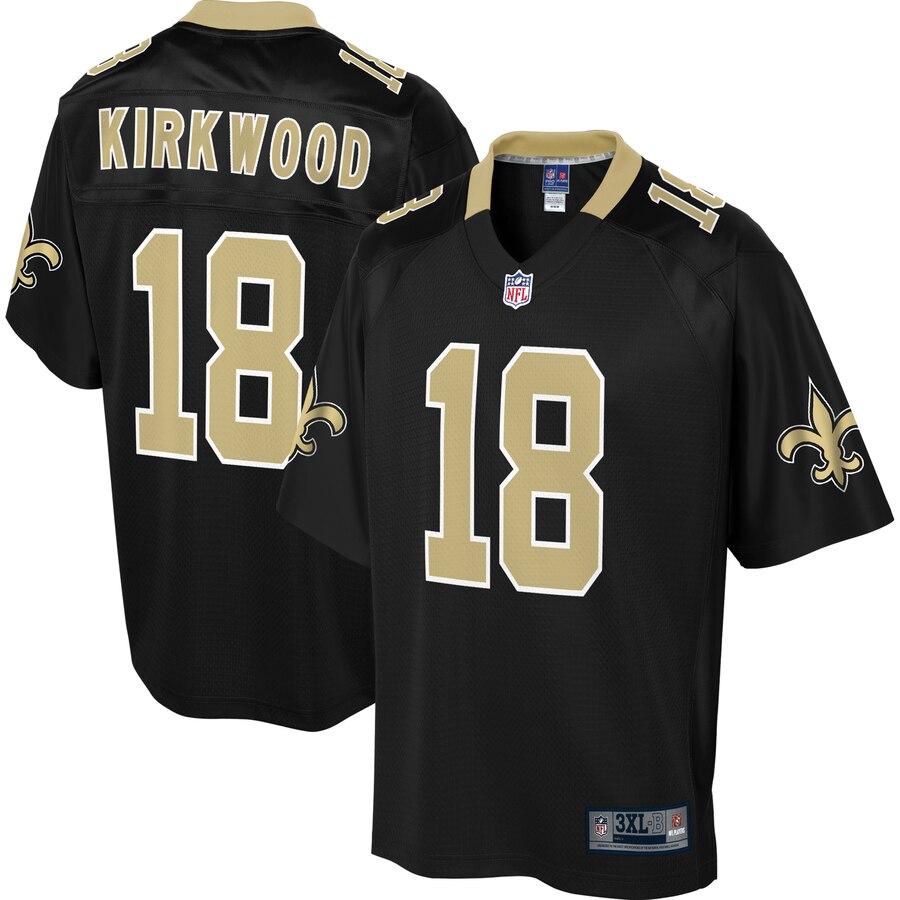 Men' NFL Pro Line Keith Kirkwood Black New Orleans Saints Big & Tall Player Jersey