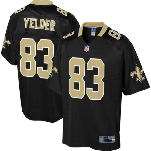 Men' NFL Pro Line Deon Yelder Black New Orleans Saints Big & Tall Player Jersey