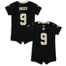 Load image into Gallery viewer, Infant Nike Drew Brees Black New Orleans Saints Romper Jersey