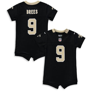 Infant Nike Drew Brees Black New Orleans Saints Romper Jersey