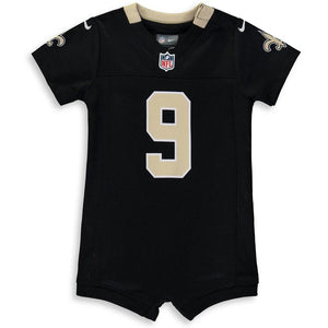 Infant Nike Drew Brees Black New Orleans Saints Romper Jersey