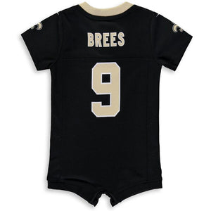 Infant Nike Drew Brees Black New Orleans Saints Romper Jersey