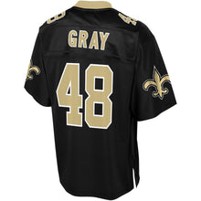 Load image into Gallery viewer, Men&#39; NFL Pro Line JT Gray Black New Orleans Saints Player Jersey