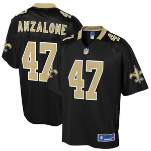 Men' NFL Pro Line Alex Anzalone Black New Orleans Saints Big & Tall Player Jersey