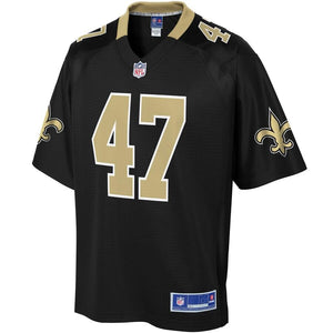 Men' NFL Pro Line Alex Anzalone Black New Orleans Saints Big & Tall Player Jersey