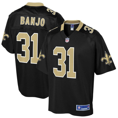 Men' NFL Pro Line Chris Banjo Black New Orleans Saints Big & Tall Player Jersey