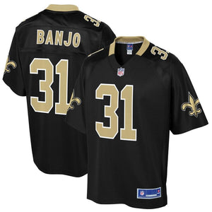 Men' NFL Pro Line Chris Banjo Black New Orleans Saints Big & Tall Player Jersey