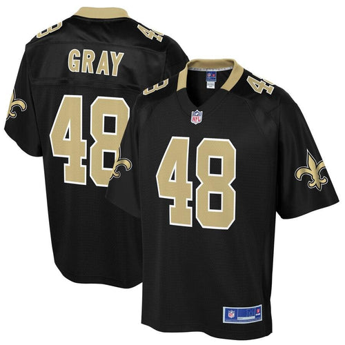 Men' NFL Pro Line JT Gray Black New Orleans Saints Big & Tall Player Jersey
