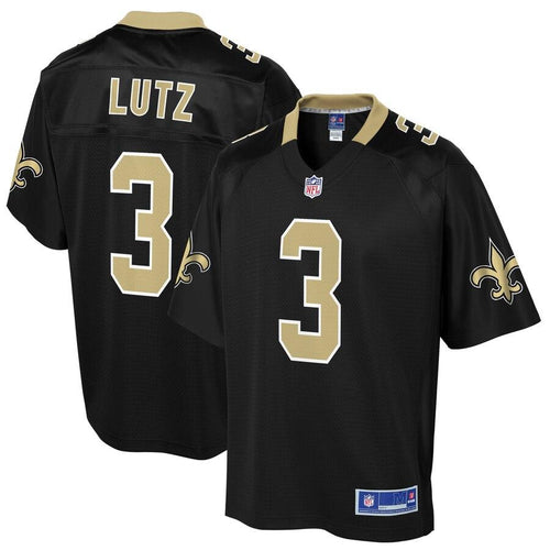Men' NFL Pro Line Wil Lutz Black New Orleans Saints Big & Tall Player Jersey