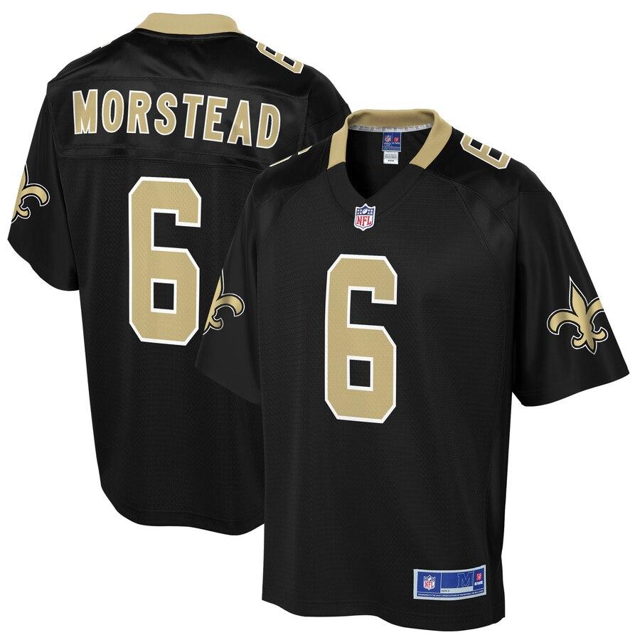 Men' NFL Pro Line Thomas Morestead Black New Orleans Saints Big & Tall Player Jersey