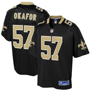 Men' NFL Pro Line Alex Okafor Black New Orleans Saints Big & Tall Player Jersey