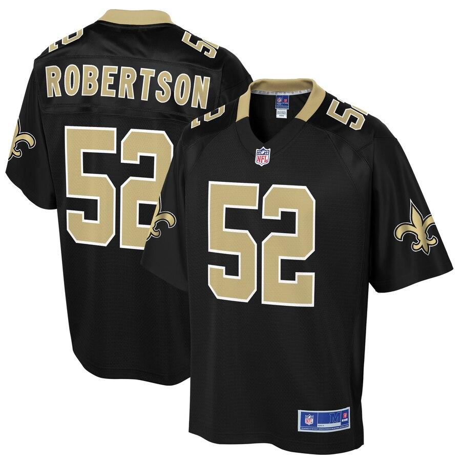 Men' NFL Pro Line Craig Robertson Black New Orleans Saints Big & Tall Player Jersey