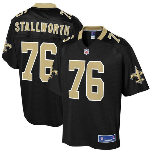 Men' NFL Pro Line Taylor Stallworth Black New Orleans Saints Big & Tall Player Jersey